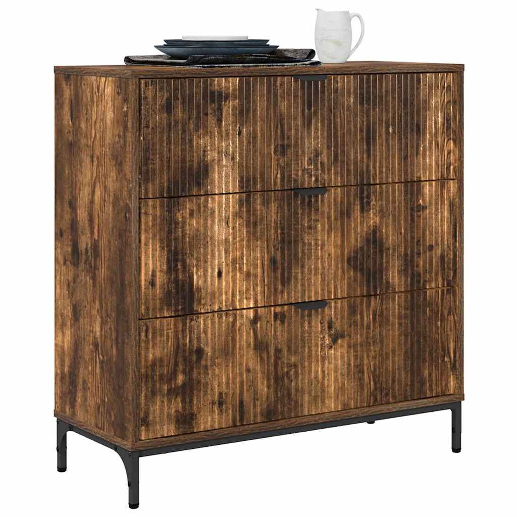 Credenza Rovere fumo 79.5 x 33 x 82 cm Legno multistrato