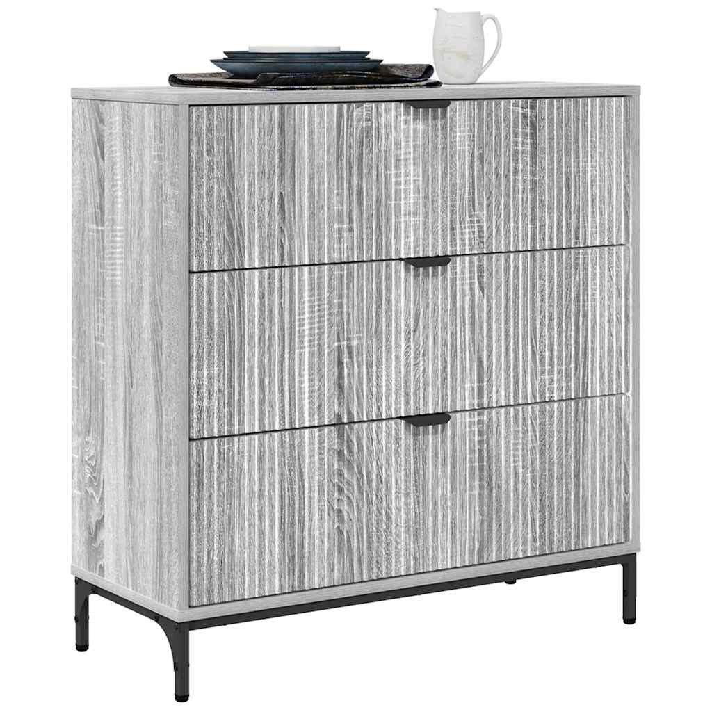 Credenza Grigio sonoma 79.5 x 33 x 82 cm Legno multistrato