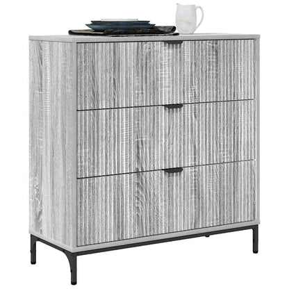 Credenza Grigio sonoma 79.5 x 33 x 82 cm Legno multistrato
