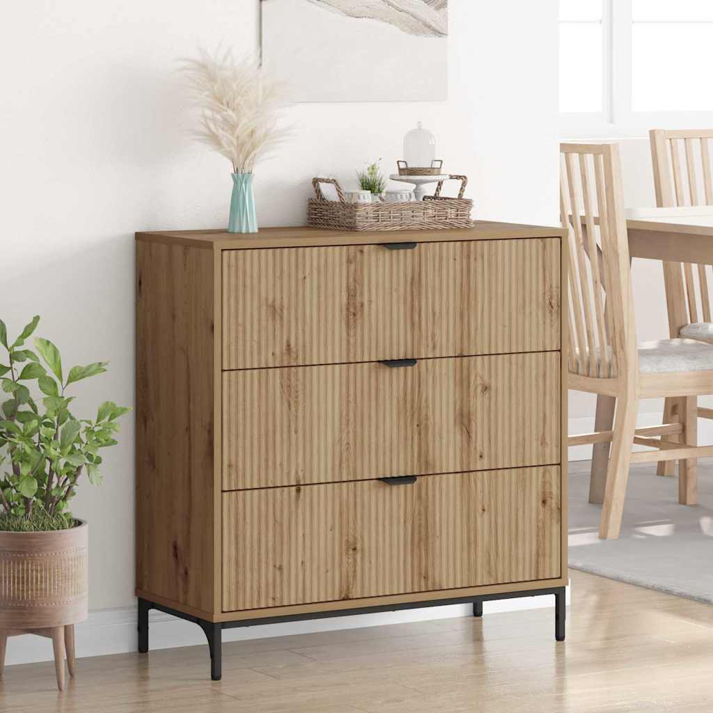 Credenza rovere artigianale 79.5 x 33 x 82 cm Legno multistrato