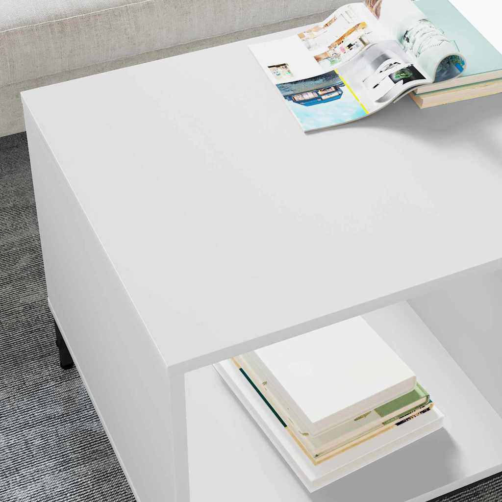 Tavolino da salotto Bianco 90 x 49 x 46 cm Legno multistrato | homemem39
