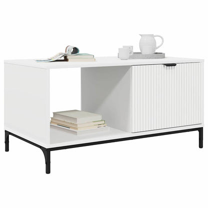 Tavolino da salotto Bianco 90 x 49 x 46 cm Legno multistrato | homemem39