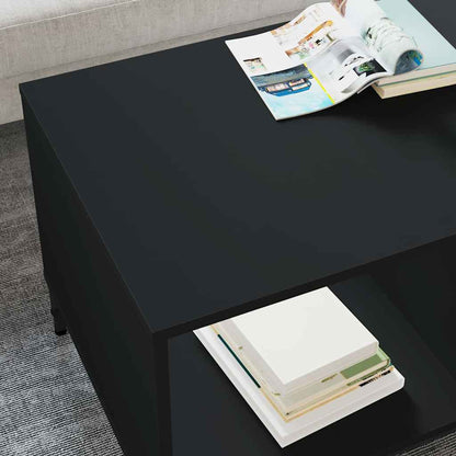 Tavolino da salotto con cassetto Rovere Nero 90 x 49 x 46 cm | homemem39