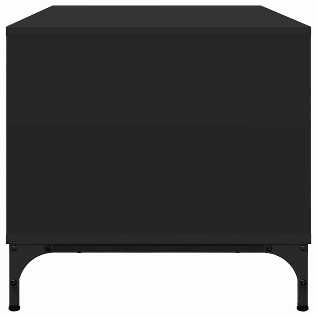 Tavolino da salotto con cassetto Rovere Nero 90 x 49 x 46 cm | homemem39