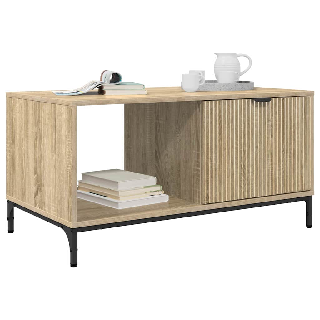 Tavolino da salotto con cassetto Rovere Sonoma 90 x 49 x 46 cm | homemem39