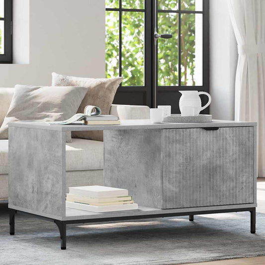 Tavolino da salotto con cassetto Grigio cemento 90 x 49 x 46 cm | homemem39