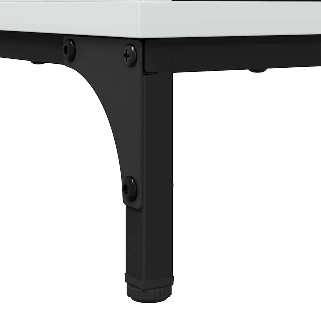 Tavolino da salotto con cassetto Bianco Lucido 90 x 49 x 46 cm | homemem39