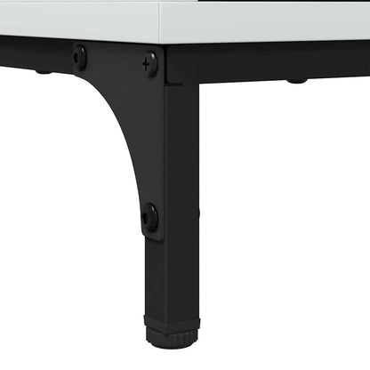 Tavolino da salotto con cassetto Bianco Lucido 90 x 49 x 46 cm | homemem39