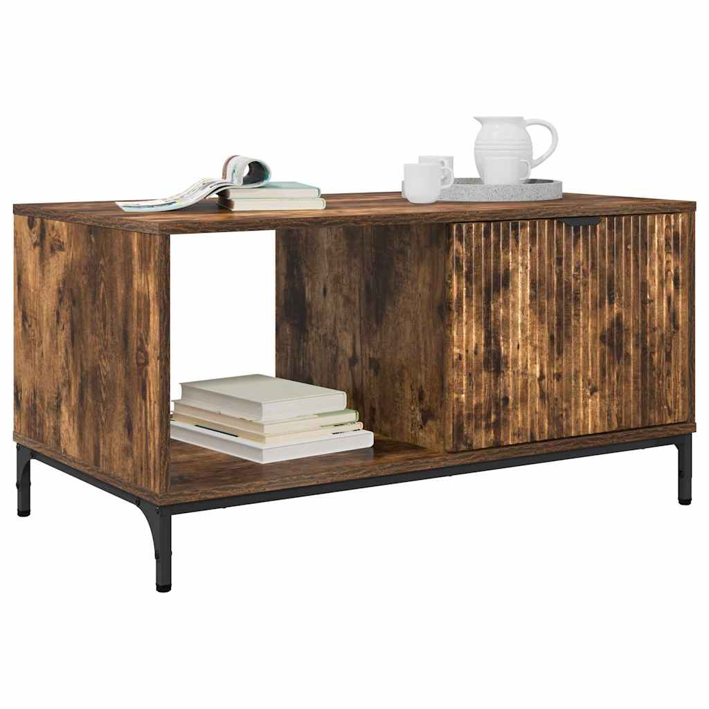 Tavolino da salotto con cassetto Rovere fumé 90 x 49 x 46 cm | homemem39