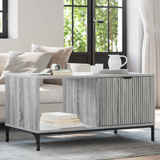 Tavolino da salotto con cassetto Grigio Sonoma 90 x 49 x 46 cm