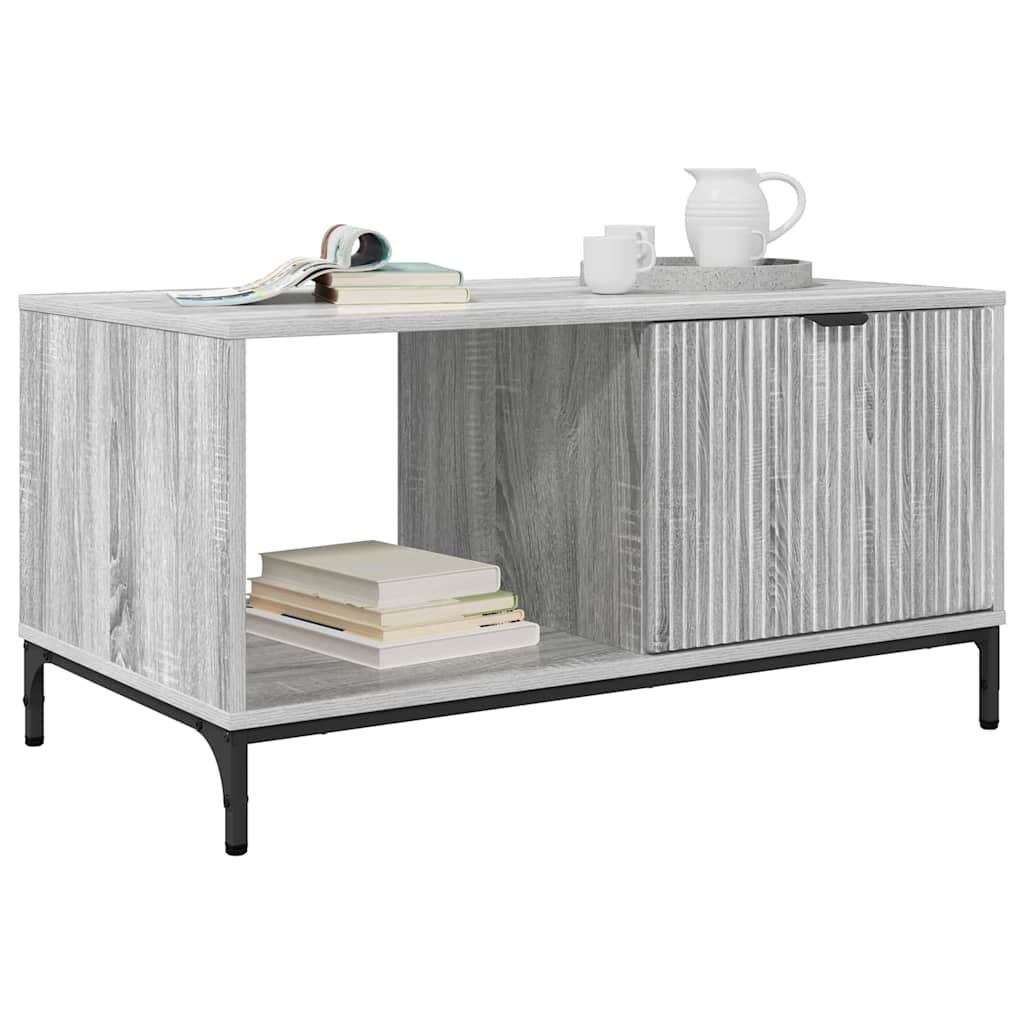 Tavolino da salotto con cassetto Grigio Sonoma 90 x 49 x 46 cm | homemem39