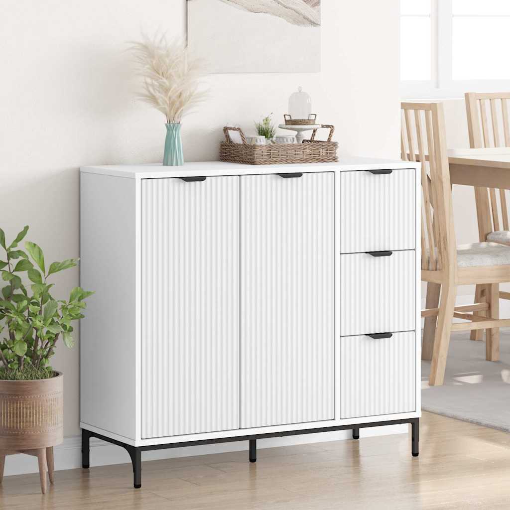 Credenza Bianco 89.5 x 33 x 82 cm Legno multistrato