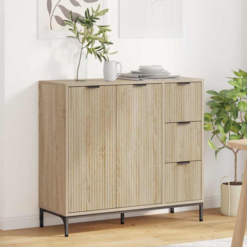 Credenza rovere sonoma 89.5 x 33 x 82 cm Legno multistrato