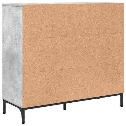 Credenza Grigio cemento 89.5 x 33 x 82 cm Legno multistrato