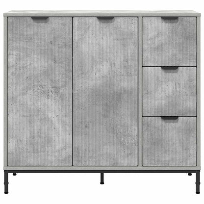 Credenza Grigio cemento 89.5 x 33 x 82 cm Legno multistrato