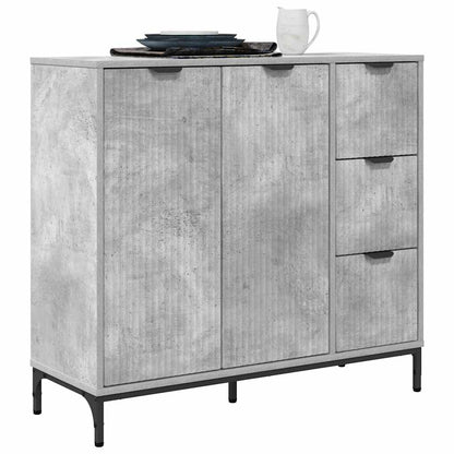 Credenza Grigio cemento 89.5 x 33 x 82 cm Legno multistrato