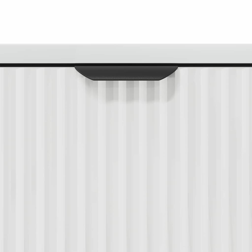 Credenza Bianco lucido 89.5 x 33 x 82 cm Legno multistrato