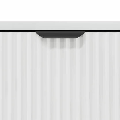 Credenza Bianco lucido 89.5 x 33 x 82 cm Legno multistrato