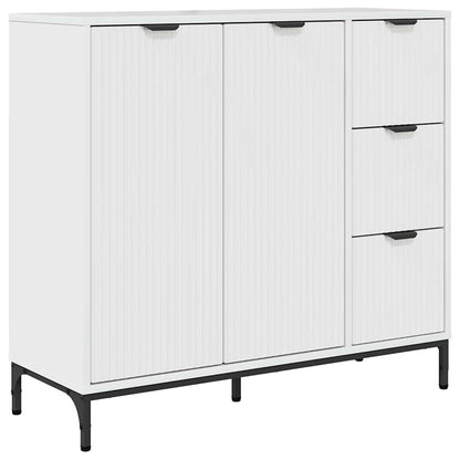 Credenza Bianco lucido 89.5 x 33 x 82 cm Legno multistrato