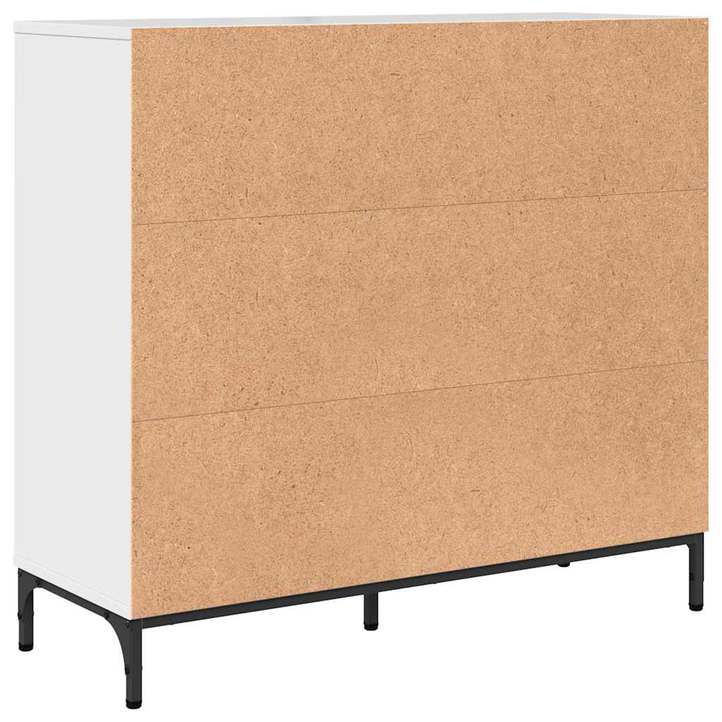 Credenza Bianco lucido 89.5 x 33 x 82 cm Legno multistrato