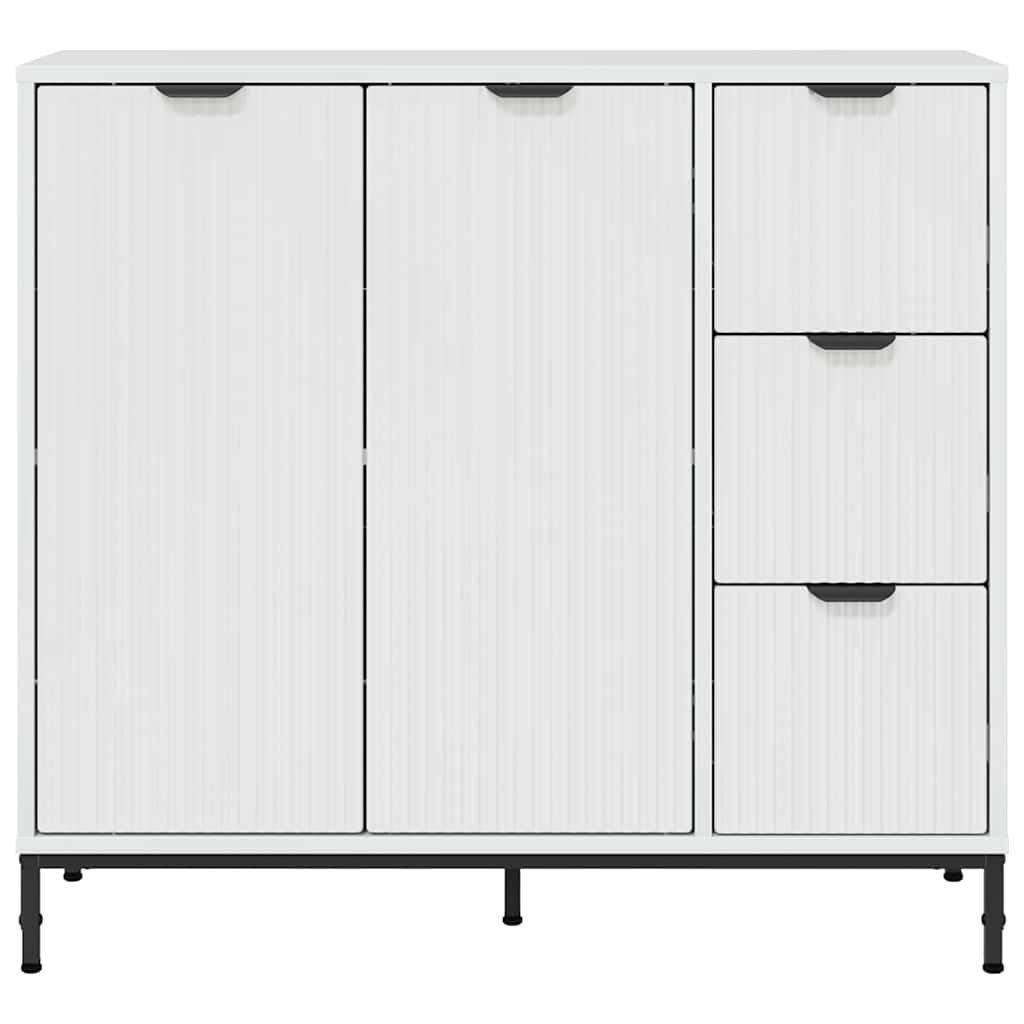 Credenza Bianco lucido 89.5 x 33 x 82 cm Legno multistrato