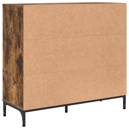 Credenza Rovere fumo 89.5 x 33 x 82 cm Legno multistrato