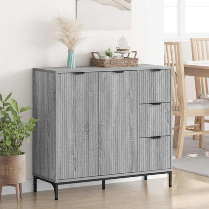 Credenza Grigio sonoma 89.5 x 33 x 82 cm Legno multistrato
