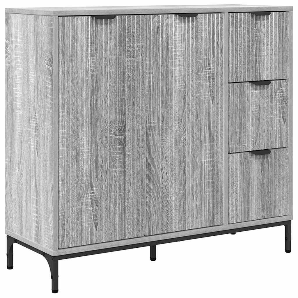 Credenza Grigio sonoma 89.5 x 33 x 82 cm Legno multistrato