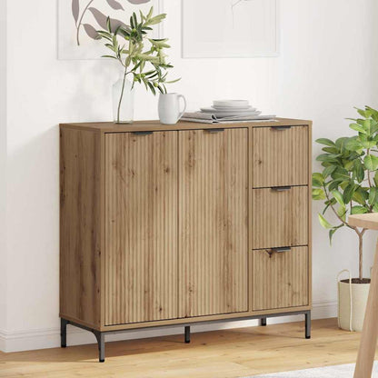 Credenza rovere artigianale 89.5 x 33 x 82 cm Legno multistrato