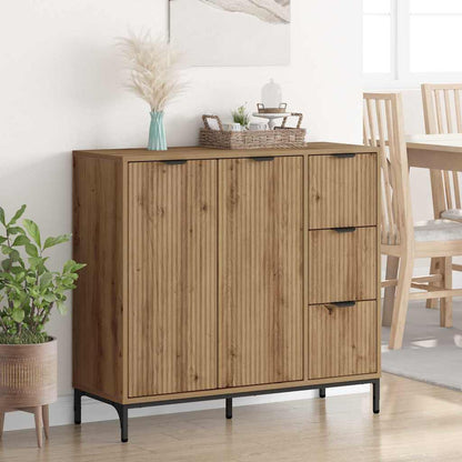 Credenza rovere artigianale 89.5 x 33 x 82 cm Legno multistrato