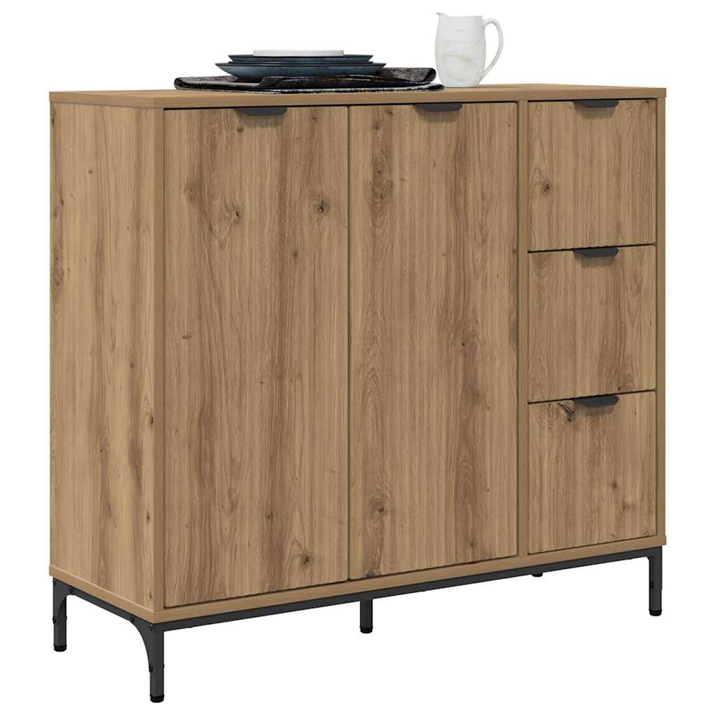 Credenza rovere artigianale 89.5 x 33 x 82 cm Legno multistrato