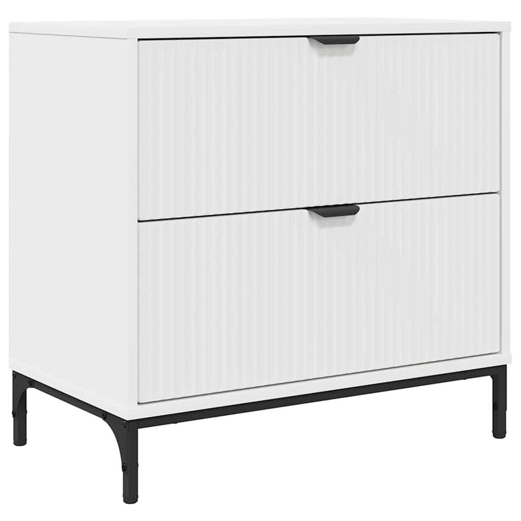 Comodino Bianco 63.5 x 36 x 61 cm Legno multistrato