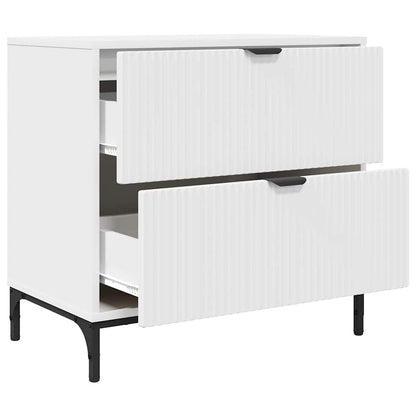 Comodino Bianco 63.5 x 36 x 61 cm Legno multistrato