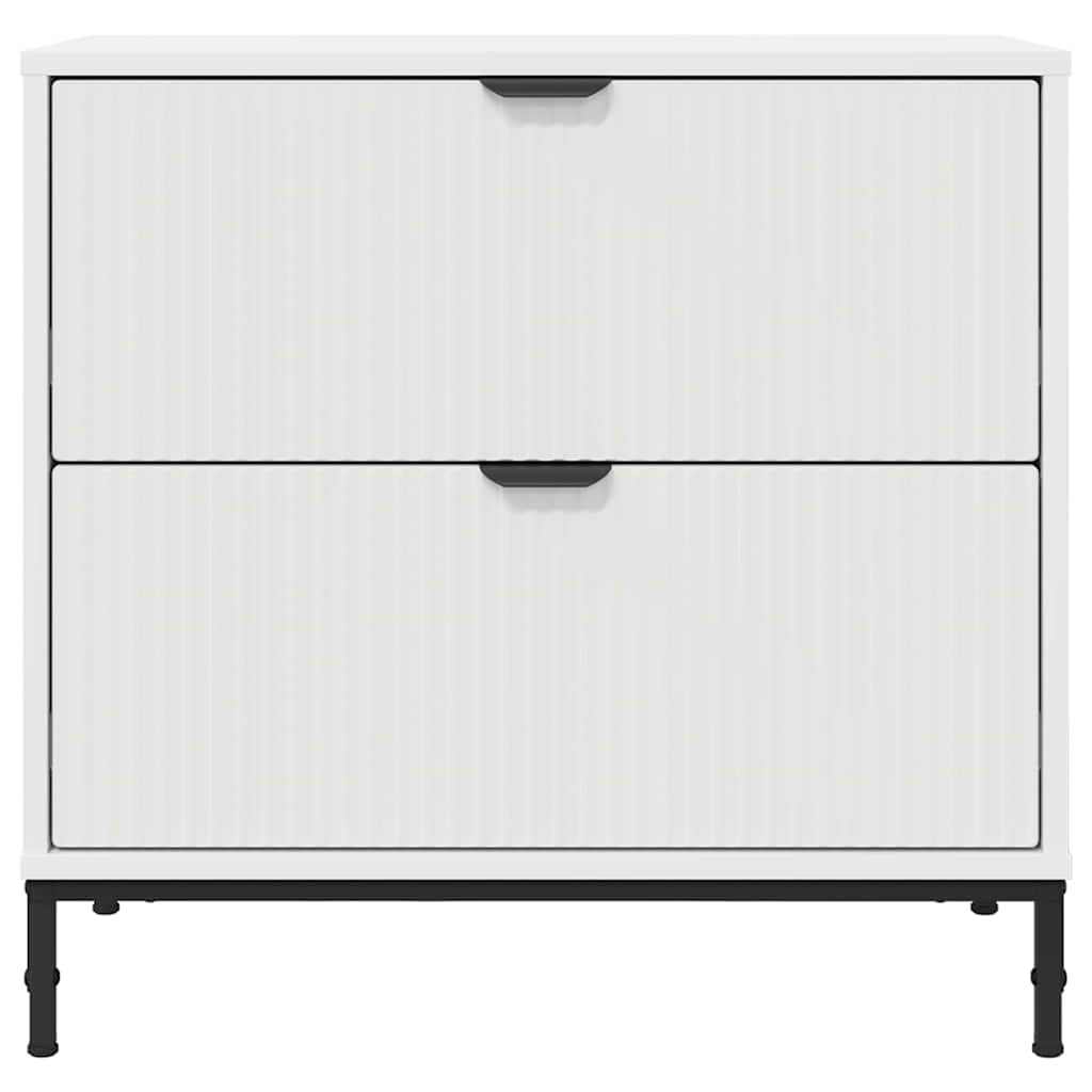 Comodino Bianco 63.5 x 36 x 61 cm Legno multistrato
