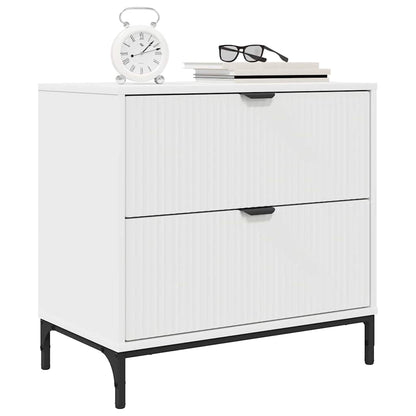Comodino Bianco 63.5 x 36 x 61 cm Legno multistrato