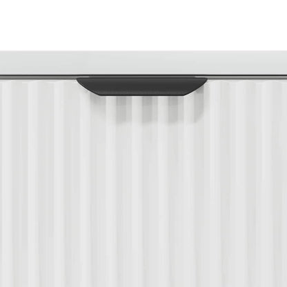 Comodino Bianco lucido 63.5 x 36 x 61 cm Legno multistrato