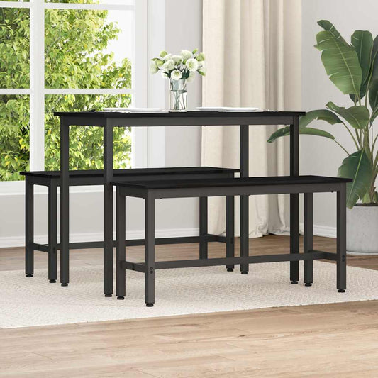 Panchina da pranzo Rovere Nero 100 x 32,5 x 48,5 cm | homemem39