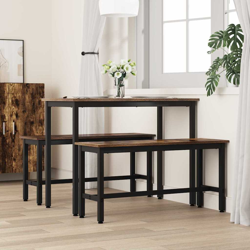 Panchina da pranzo 2 pz 100 x 32,5 x 48,5 cm