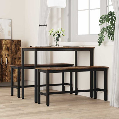Panchina da pranzo 2 pz 100 x 32,5 x 48,5 cm
