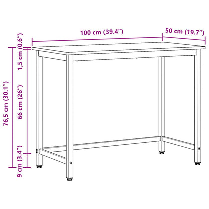 tavolo Rovere Sonoma 100 x 50 x 76,5 cm | homemem39