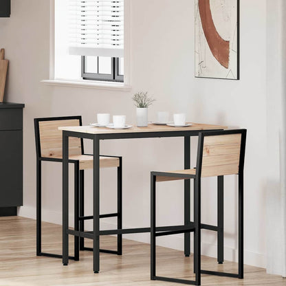 tavolo Naturale 100 x 50 x 91 cm Legno ingegnerizzato e acciaio | homemem39