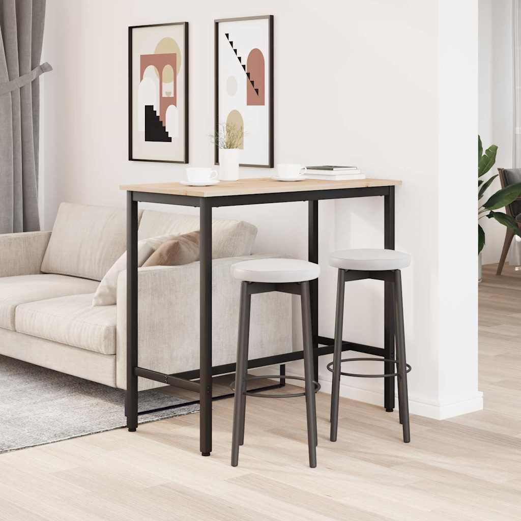 tavolo Naturale 100 x 50 x 91 cm Legno ingegnerizzato e acciaio | homemem39