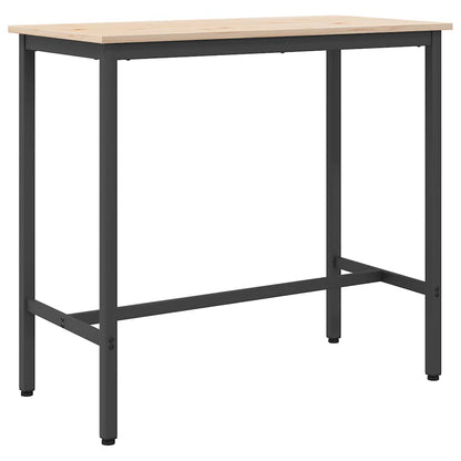 tavolo Naturale 100 x 50 x 91 cm Legno ingegnerizzato e acciaio | homemem39