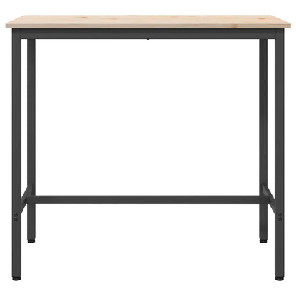 tavolo Naturale 100 x 50 x 91 cm Legno ingegnerizzato e acciaio | homemem39