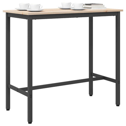 tavolo Naturale 100 x 50 x 91 cm Legno ingegnerizzato e acciaio | homemem39