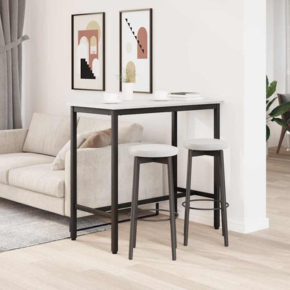 tavolo Bianco 100 x 50 x 91 cm Legno ingegnerizzato e acciaio