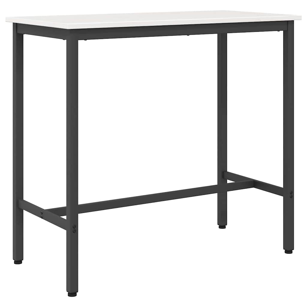 tavolo Bianco 100 x 50 x 91 cm Legno ingegnerizzato e acciaio