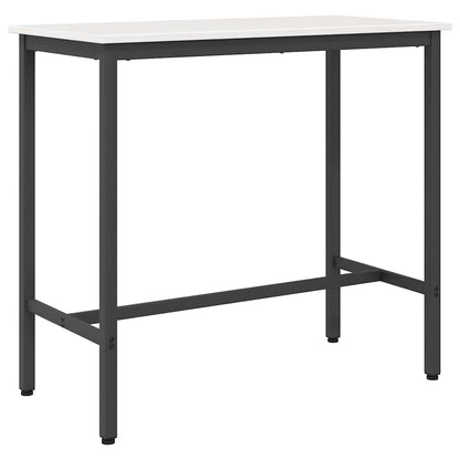 tavolo Bianco 100 x 50 x 91 cm Legno ingegnerizzato e acciaio