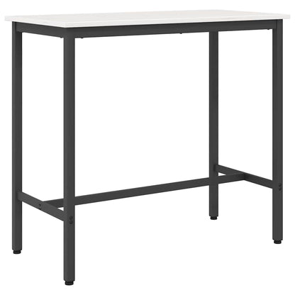 tavolo Bianco 100 x 50 x 91 cm Legno ingegnerizzato e acciaio