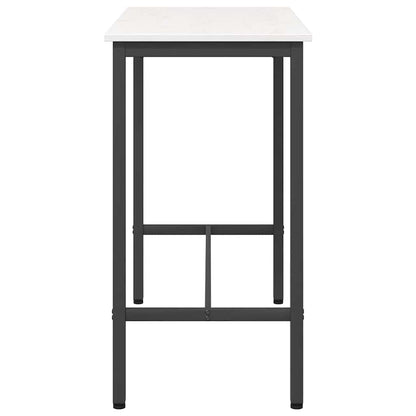 tavolo Bianco 100 x 50 x 91 cm Legno ingegnerizzato e acciaio